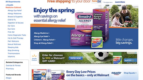 Zyrtec Walmart.com Banner Ad