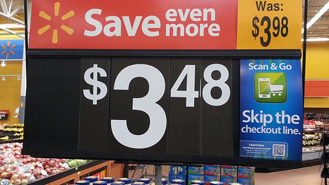 Walmart 'Scan & Go' Sign