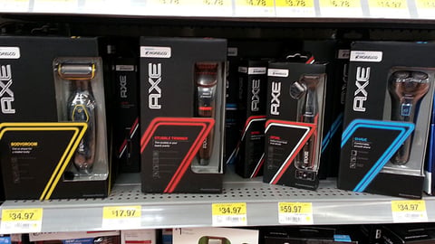 Walmart Axe/Philips Norelco Electric Shaver Merchandising