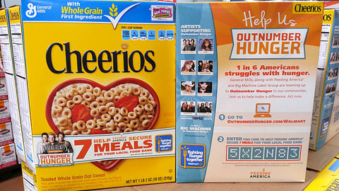 Cheerios Walmart 'Fighting Hunger Together' Packaging