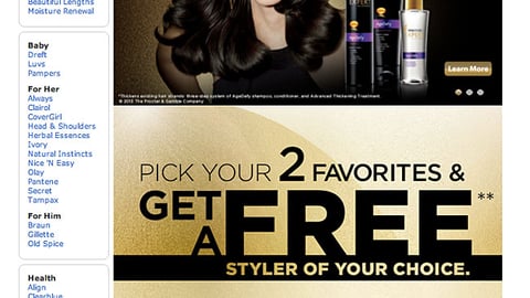 Pantene Walmart.com Brand Showcase