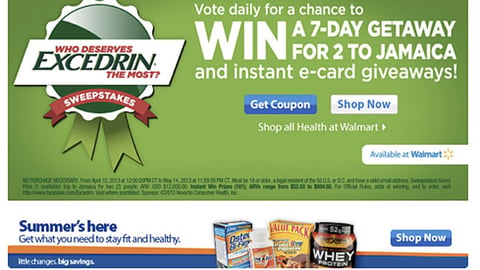 Walmart Excedrin Email Ad