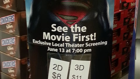 Walmart 'Man of Steel' Standee