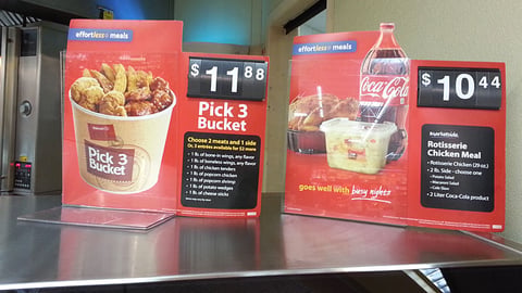 Walmart Coca-Cola 'Effortless Meals' Counter Cards