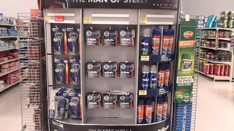 Gillette 'Man of Steel' Endcap