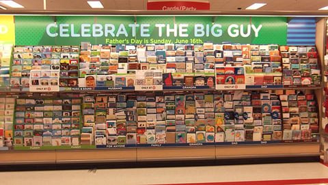 Target 'Big Guy' In-Line Greeting Card Display