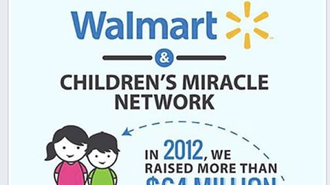Walmart Children's Miracle Network Facebook Update
