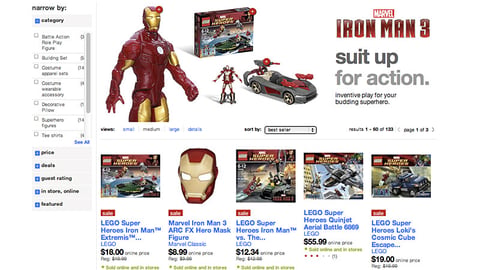 Target.com 'Iron Man 3' Shop