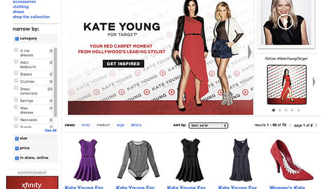 Target Kate Young Landing Page