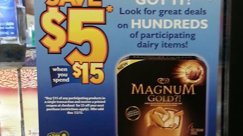 Dominick's Magnum Gold 'June Dairy Month' Freezer Cling