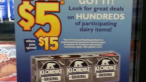 Dominick's Klondike 'June Dairy Month' Freezer Cling