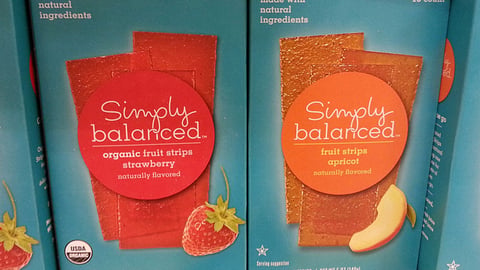 Target Simply Balanced Fruit Strips Packaging