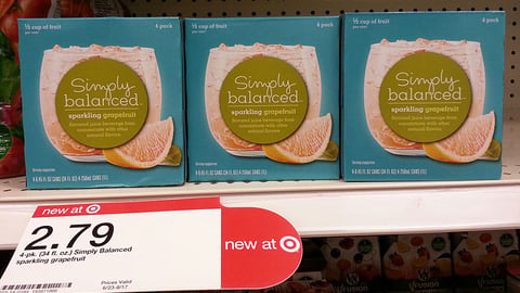 Target Simply Balanced Grapefruit Drink Packaging