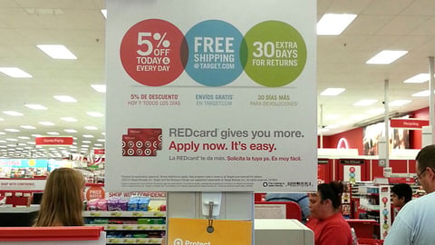 Target 'REDcard Gives You More' Checkout Sign