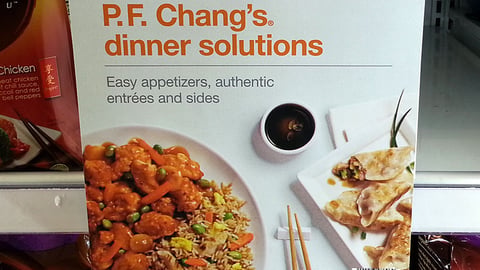 Target P.F. Chang's 'Dinner Solutions' Freezer Shelf Sign