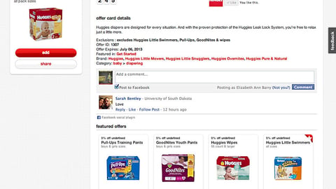 Target Cartwheel Huggies Offer Page