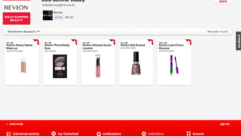 Target Cartwheel Revlon Collection Page