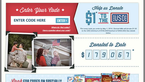 General Mills Walmart 'Saluting Heroes Together' Webpage