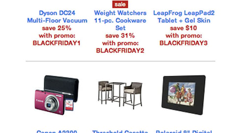 Target 'Bonus Black Friday' Email