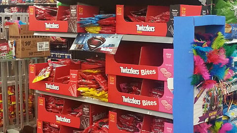 Walmart Twizzlers 'Man of Steel' Endcap