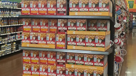 Walmart Hamburger Helper 'Saluting Heroes Together' Endcap