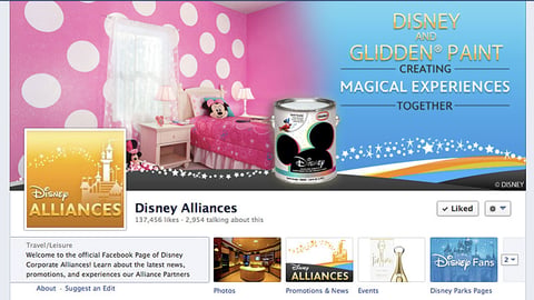 Disney Alliances Glidden 'Magical Experiences' Facebook Cover