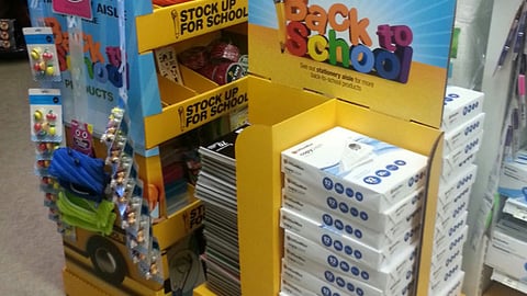OfficeMax Safeway 'Back to School' Floorstands