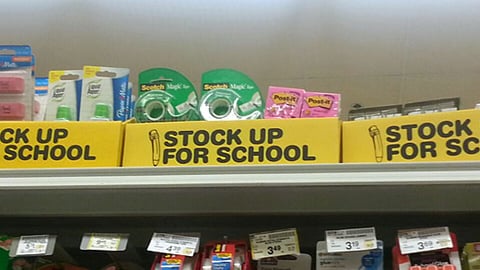OfficeMax Safeway 'Stock Up For School' Shelf Trays