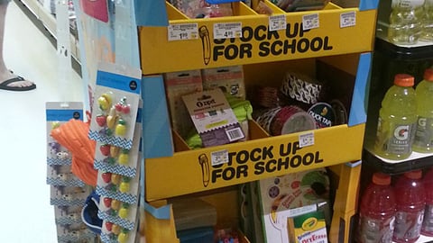 OfficeMax Safeway 'Back to School' Floorstand