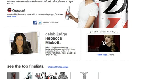 Target Diet Coke 'Young Designer Challenge' Page
