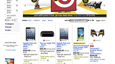 Target 'Bonus Black Friday' Landing Page
