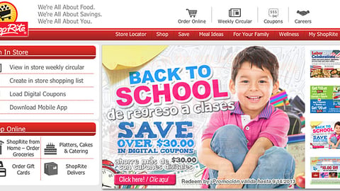 ShopRite 'Back to School' Carousel Ad