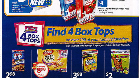 Walmart General Mills '4 Box Tops' Feature