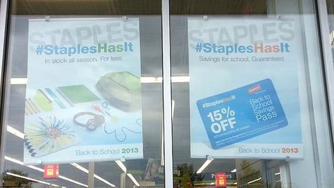 Staples 'Back to School' Window Posters