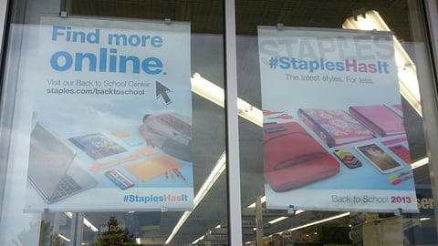 Staples 'Back to School' Window Posters