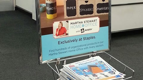 Staples Martha Stewart 'Back-to-Routine' Circular Rack Sign