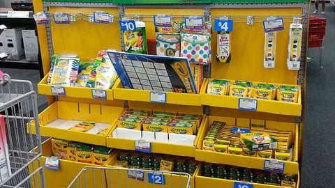 Staples Crayola Gondola
