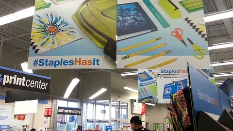 Staples Back-to-School Ceiling Banner