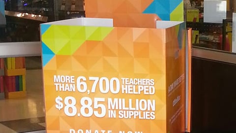 OfficeMax 'A Day Made Better' Donation Bin