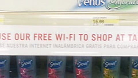 Target 'Use Our Free Wi-Fi' Shelf Strip