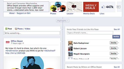 Office Depot '1D+OD' Facebook Cover