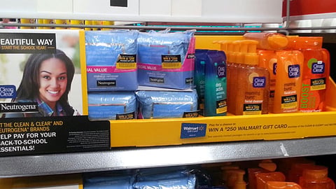 J&J Walmart 'A Beautiful Way' Shelf Tray