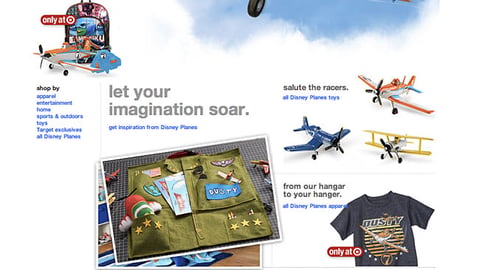Target Disney 'Planes' Landing Page