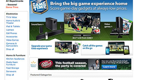 Walmart.com 'Game Time' Seasonal Page