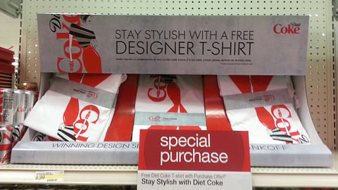 Diet Coke Target 'Designer T-Shirt' Shelf Tray