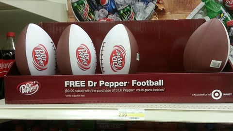Dr Pepper Target 'Football' Shelf Tray