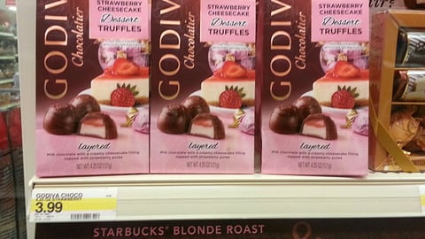Target Godiva 'Strawberry Cheesecake' Merchandising