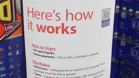 Walmart 'Free Layaway' Floorstand