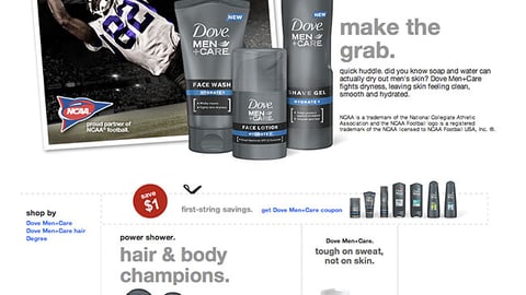 Dove Men+Care Target 'Men's Corner' Brand Shop
