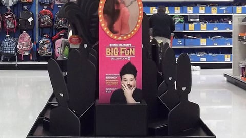 Target 'Big Fun' Wig Table Display